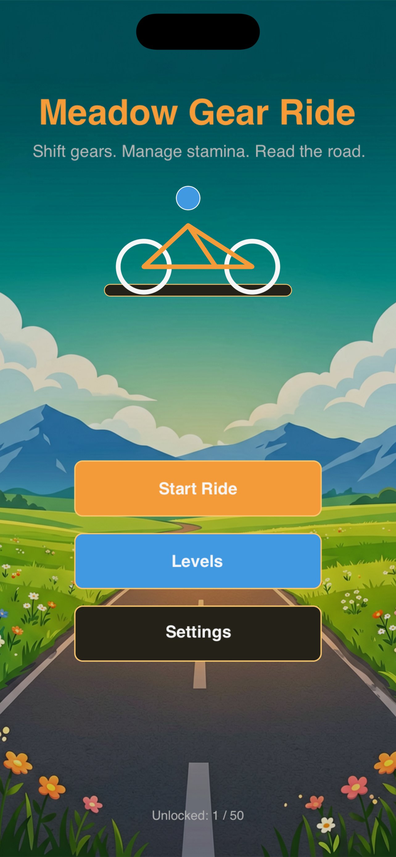Meadow Gear Ride main menu